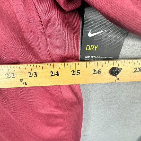 Nike Breathe Shirt Mens 2XL Red Dri-Fit Long Sleeve Center Swoosh Train Gym - Picture 8 of 14